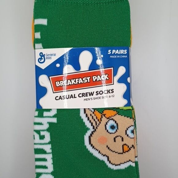 General Mills cereal crew socks 5pc set bundle Lucky charms Cocoa Puffs - Picture 2 of 6
